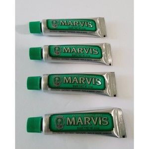 Lot Of 4-Marvis Classic Strong Mint Toothpaste 0.5oz/10ml, Sealed